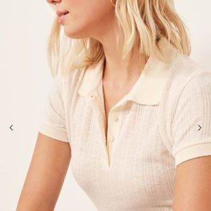 NEW Reformation Hazel Top Knit Shirt